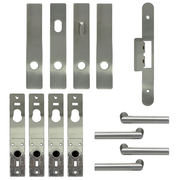 FSB 1076 Satin Double Set for Keyed Lock FSB 1076 For Keyed Lock Double Set Satin